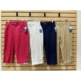 thumbnail image 1 of Fresh cotton back elastic waist Capri with cut out detail , Raspberry , 6, 1 of 1