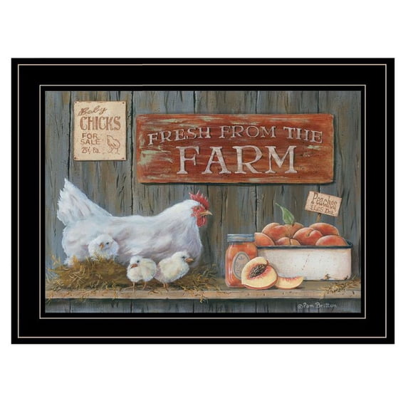 TrendyDecor4U Fresh From The Farm By Pam Britton Framed Print BR389-704G