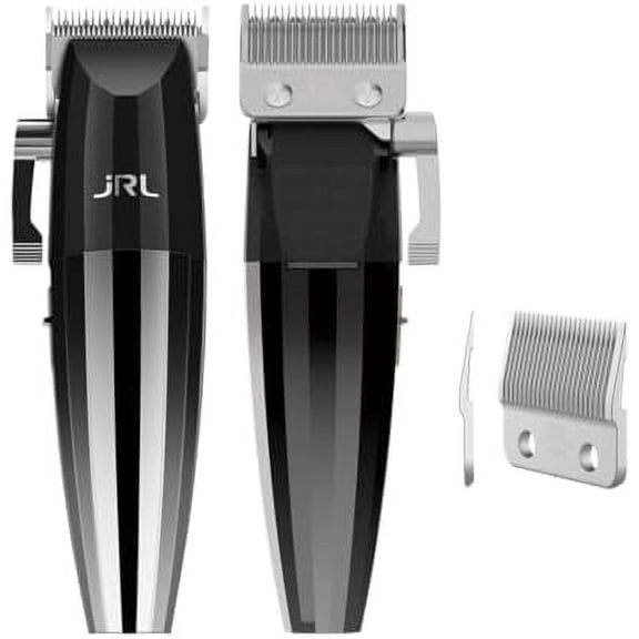 | FreshFade FF220C Silver + BF04 Fade Blade | Professional Cordless Hair Clipper with Fade Blade Included., Black