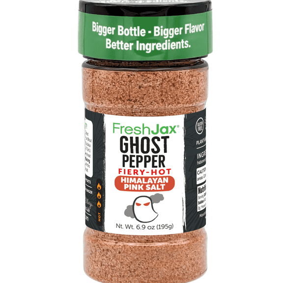 FreshJax Ghost Pepper Fiery Hot Himalayan Salt, 6.9 oz  Extreme Spicy Table Salt