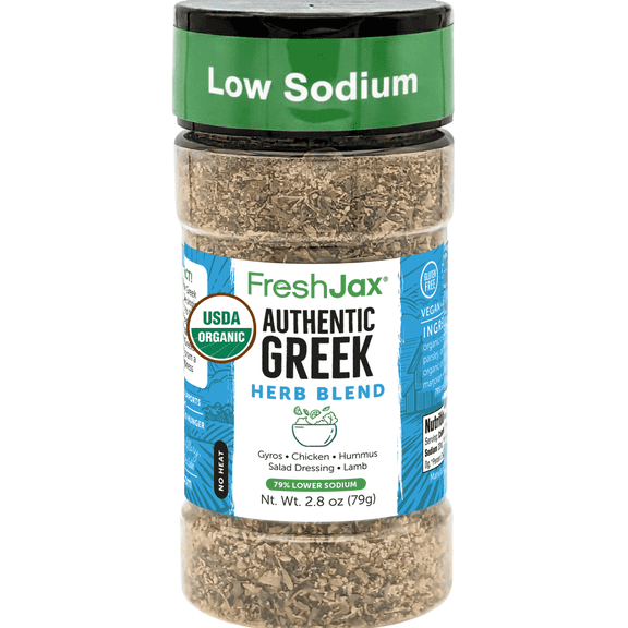 FreshJax Organic Greek Seasoning Blend, Mediterranean Herb Mix, 2.8 oz