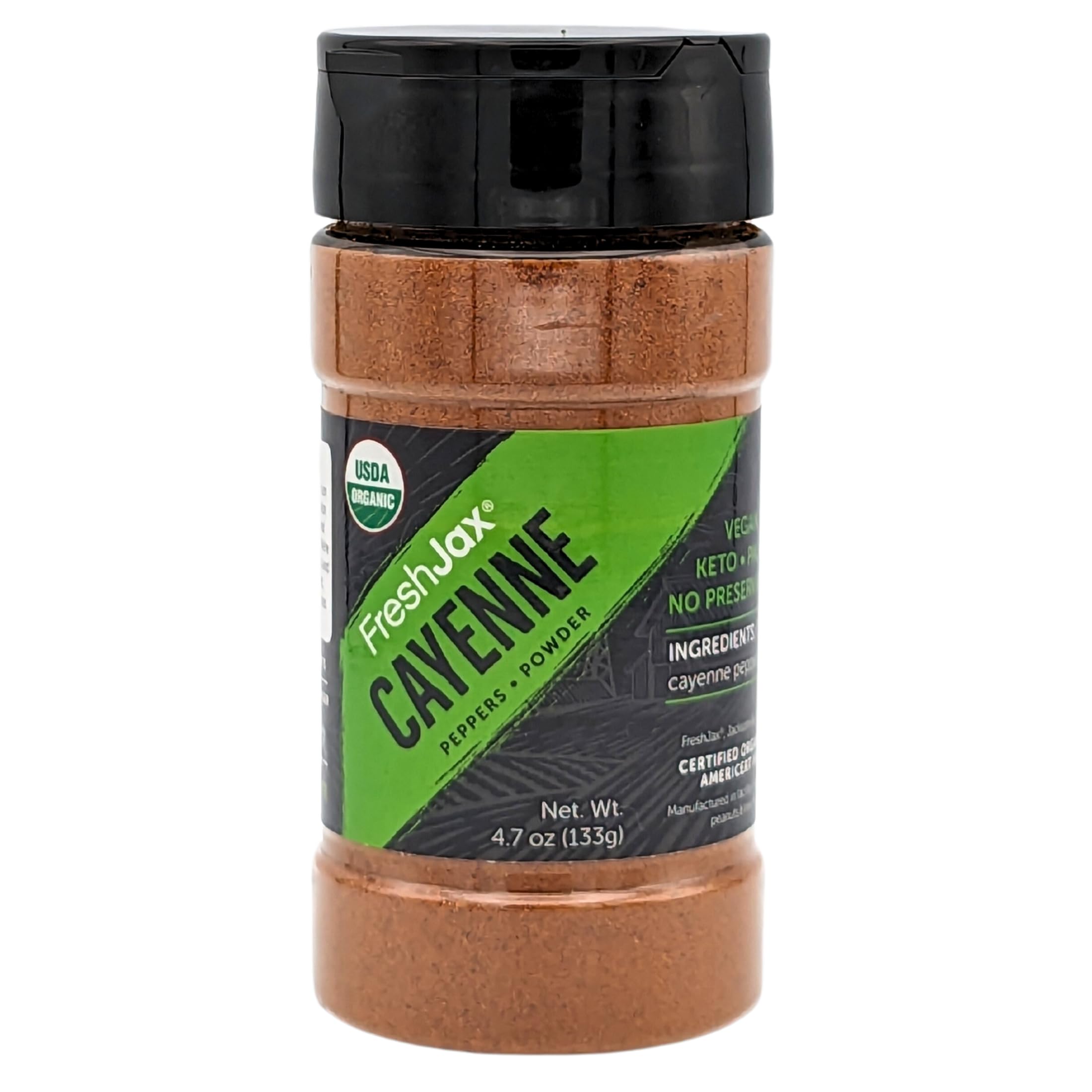 FreshJax Organic Cayenne Pepper MMF7 Powder (4.7 oz Bottle) Non GMO