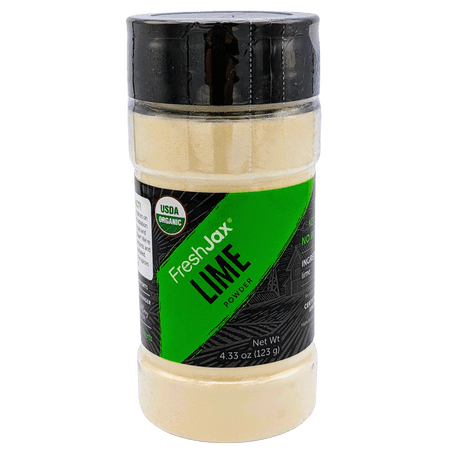 FreshJax Organic Lime Powder (4.33 oz Bottle) Non GMO, Gluten Free, Keto, Paleo, No Preservatives True Dried Lime Powder | Handcrafted in Jacksonville, Florida