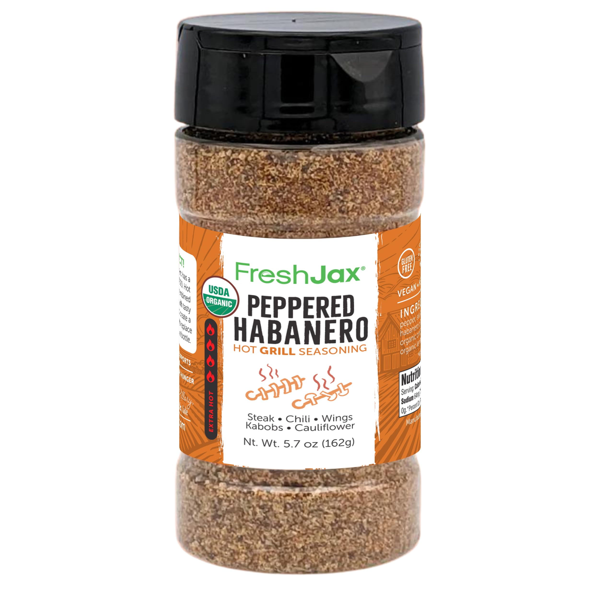 FreshJax Organic Peppered Habanero BCF26 Hot Grilling Seasoning Spice ...