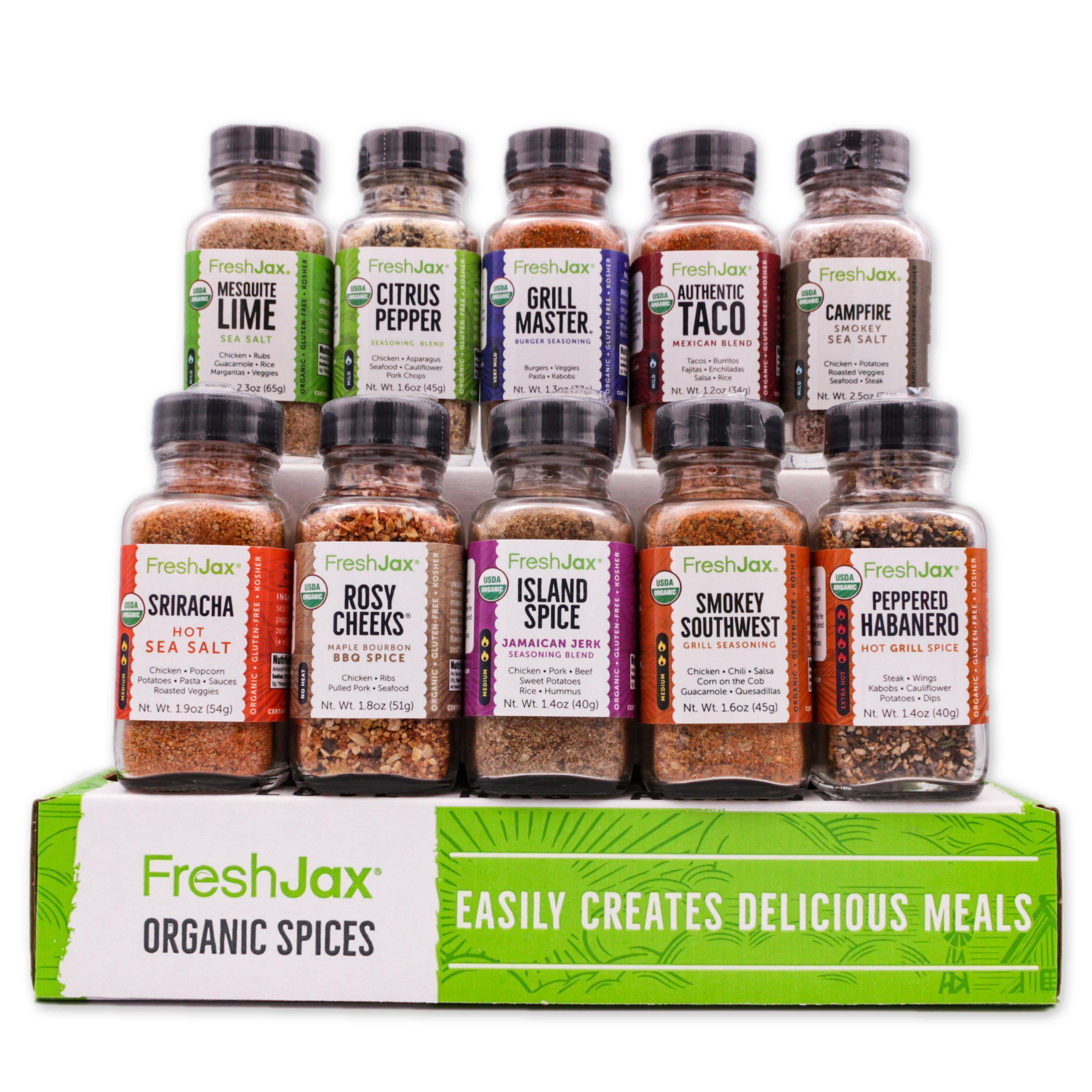 Freshjax Premium Gourmet Spices and Seasonings, Gift Box (Set of 6) (BBQ & Grill Lovers)