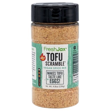 FreshJax Spicy Tofu Scramble® Seasoning - 4.8oz Bottle | Non GMO, Vegan, Gluten Free, Keto, Paleo, No Preservatives Italian Herb Blend | Handcrafted in Jacksonville