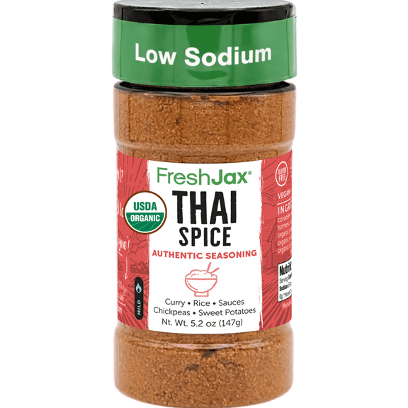 FreshJax Organic Thai Seasoning (5.2 oz) Non-GMO, Gluten-Free, Keto, Paleo, No Preservatives, Kosher, Plant-Based Thai Spice Blend  Crafted in the USA