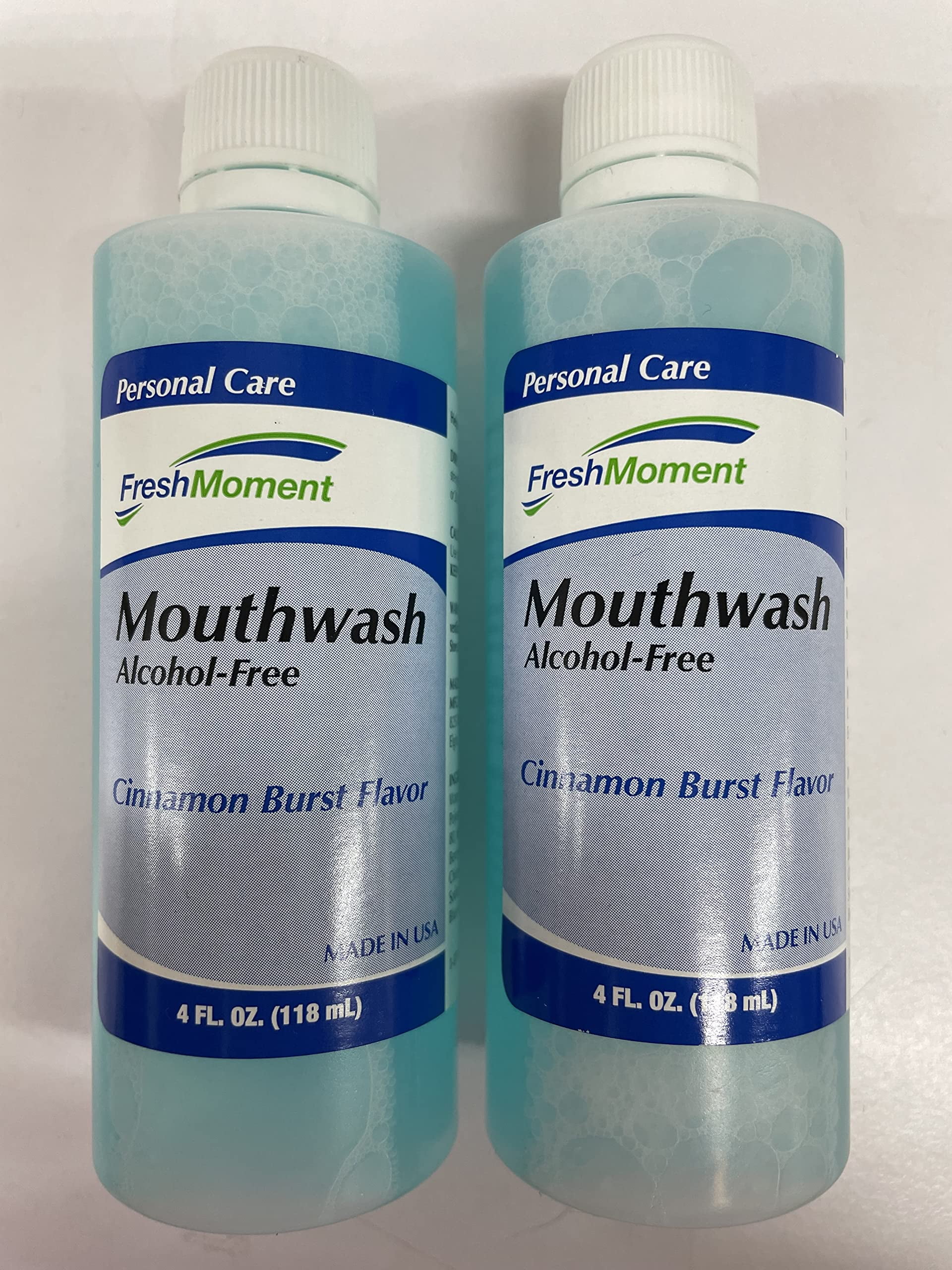 FreshMoment Mouthwash Cinnamon Burst Flavor 4 oz (2 Pack)
