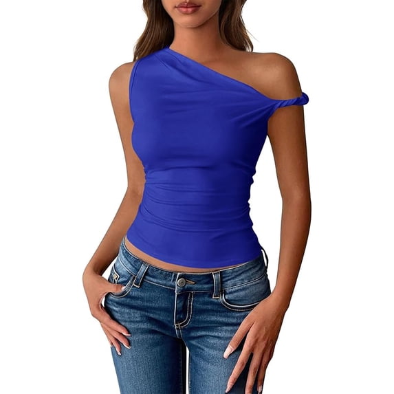 FreshPretty Off The Shoulder Tops for Women Cute Summer Casual Sleeveless Slim Fit y2k Spring Outfits Going Out Tank Top