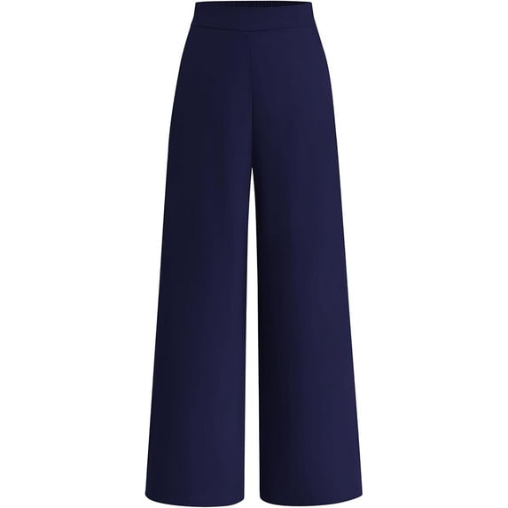 FreshPretty Women High Waisted Wide Leg Pants Fall Business Casual Work Dress Pants Loose Office Palazzo Trousers Pockets