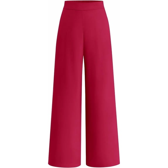 FreshPretty Women High Waisted Wide Leg Pants Fall Business Casual Work Dress Pants Loose Office Palazzo Trousers Pockets