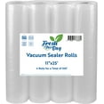 thumbnail image 1 of FreshVacBag Four Rolls of 11"x25' Food Saver Vacuum Sealer Rolls Freezer Bags Rolls, 1 of 5