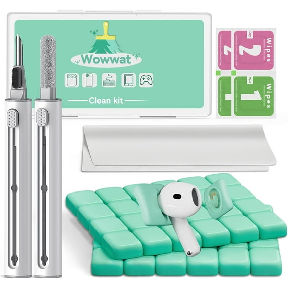 FreshVille for Airpods Cleaner Kit,Bluetooth Earbuds 3 in 1 Multi-Function Cleaning Pen and Cleaning Putty,for Airpods Pro Phone Charging Port,Earbuds,Headphone, iPod,Case,iPhone,ipad,Laptop