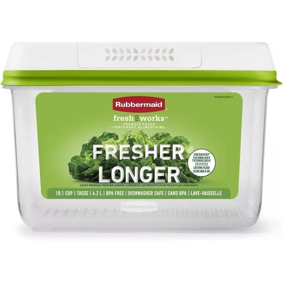 FreshWorks Saver, Lar Produce Stora Container, 18.1-Cup, Clear