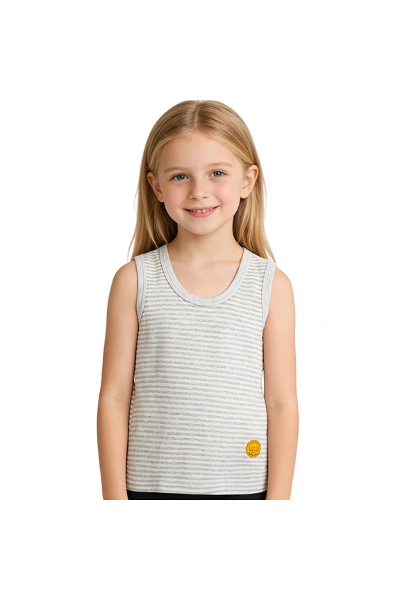 Boys and Girls Breathable Tank Top Sleeveless Solid Color Summer Interior Wear