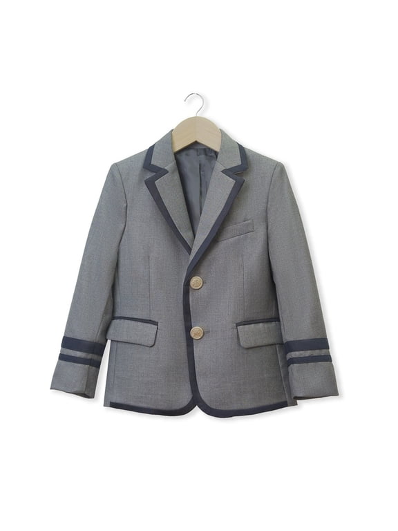 Boys and Girls Formal Blazer Jacket, Classic Single-Breasted Long Sleeve Uniform Top, Perfect For School, Weddings and 4th Of July Events