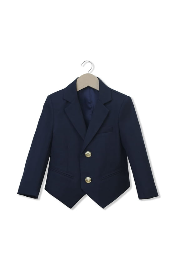 Boys and Girls Formal Blazer Jacket, Classic Single-Breasted Long Sleeve Uniform Top, Perfect For School, Weddings and 4th Of July Events