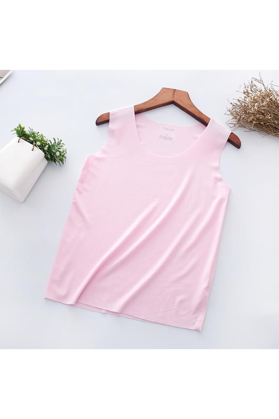 Children's Breathable Tank Top Sleeveless Solid Color Summer Interior Wear