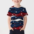 thumbnail image 1 of Freshbabe Children's Independence Day 3D Graphic Print Short Sleeved Printed T-shirt Short Sleeved Casual Versatile For Kids, 1 of 5