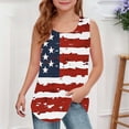 thumbnail image 1 of Freshbabe Girls Peplum Tank Tops, Sleeveless Ruffle Hem Blouses, Summer Casual Tops for Kids, 4th Of July Party, 1 of 6