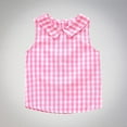 thumbnail image 1 of Freshbabe Girls Pink Gingham Sleeveless Tank Top,Collar Plaid Blouse, Casual Cute Gingham Tank Top for School, Summer and Holiday Wear, 1 of 3