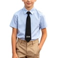 thumbnail image 1 of Freshbabe Kids 2PCS Boys' Short Sleeve Dress Shirt With Tie Set, Regular Fit Solid Collar Easy Care Uniform Shirt For Back To School, Graduation and Formal Events,Size3-15, 1 of 8