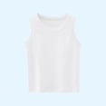 thumbnail image 1 of Freshbabe Kids Basic Solid Tank Tops, Sleeveless Crew Neck Undershirts, Breathable Summer Tops for Boys & Girls, 4th Of July, 1 of 4