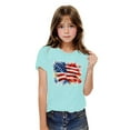 thumbnail image 1 of Freshbabe Kids Bule White and Red Distressed Print Crew Neck T-Shirt 4th Of July Patriotic Casual Summer Tops Multiple Colors Sizes, 1 of 6