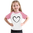 Freshbabe Kids Girls Print Raglan T-Shirt Short Sleeve Tee Versatile ...