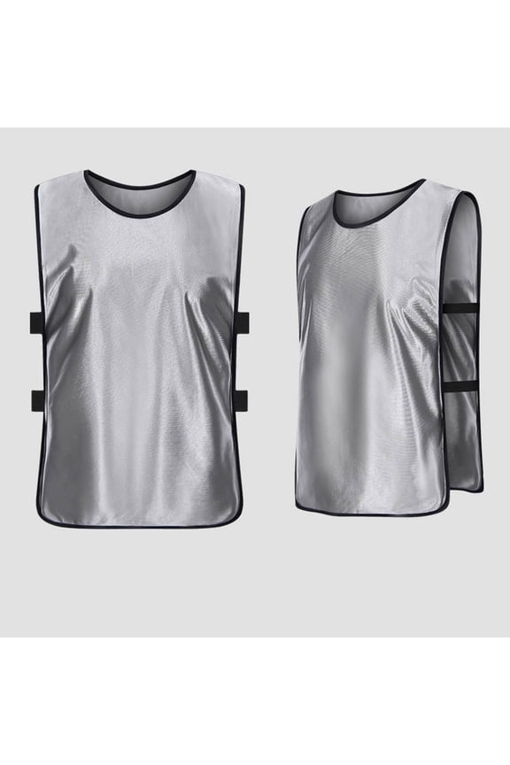 Kids Sleeveless Sports Training Vest, Breathable Solid Color Soccer Bibs Tank Tops, Adjustable Team Practice Jerseys for Summer Sports, Camps and 4th of July Games