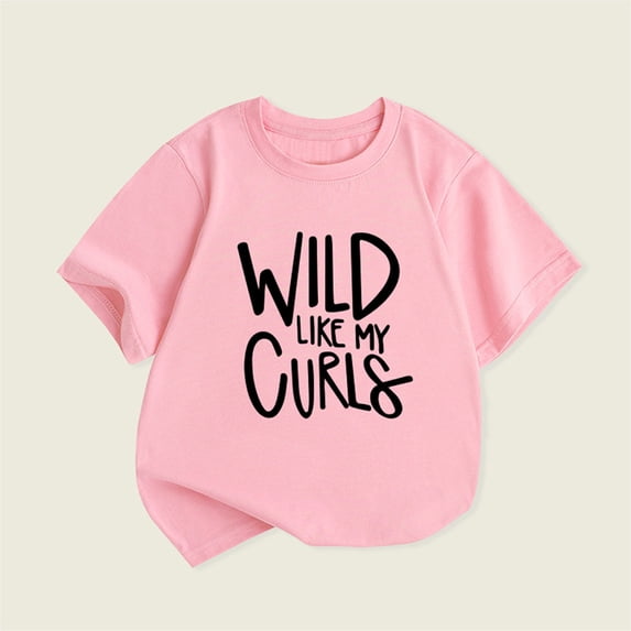 Freshbabe Kids Cute Summer Clothes T-Shirt, Crew Neck Crew Neck Short Sleeve Fashion Casual Tee for Size3-14