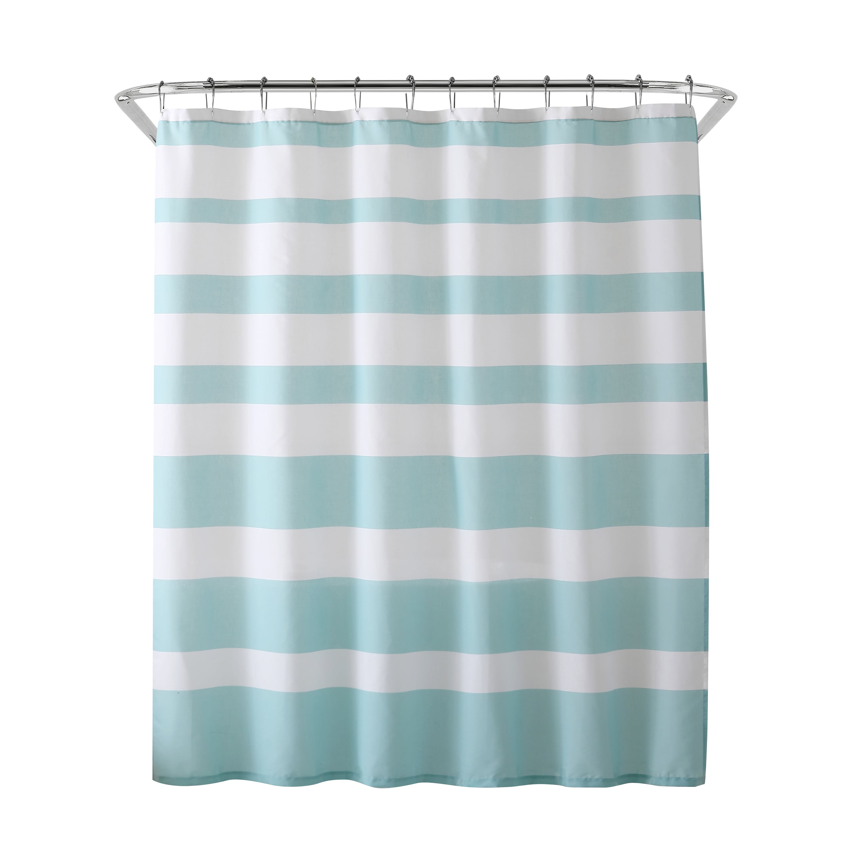 Aqua and deals white shower curtain