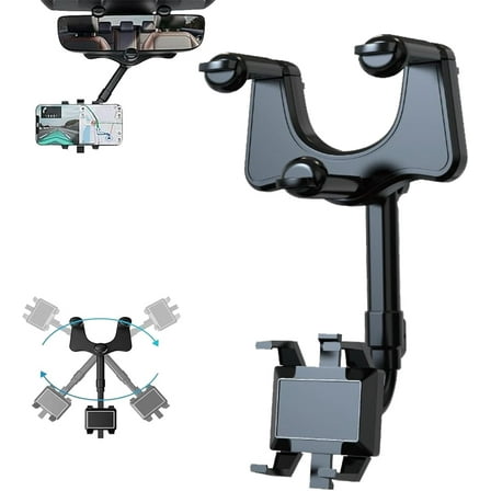 Fresheight 360° Retractable Car Mount for Rearview Mirror with Adjustable Arm,for Rearview Mirror