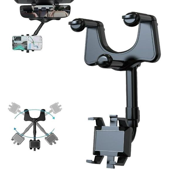 Fresheight 360° Retractable Car Mount for Rearview Mirror with Adjustable Arm,for Rearview Mirror