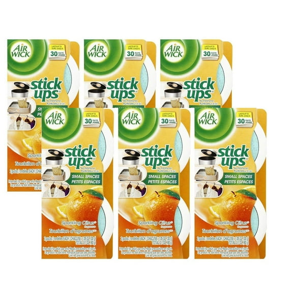 Freshen Up Your Space with Air Wick Stick Ups Air Freshener - Sparkling Citrus Scent, 2 Count (Pack Of 6)