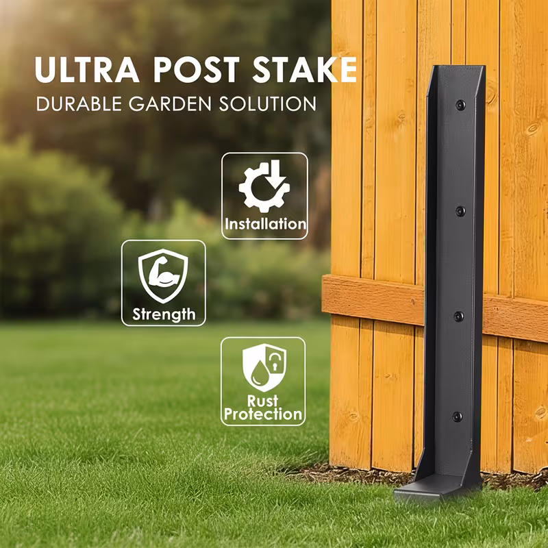 Freshening of the courtyard in early autumn - Heavy-duty four-section split-column foundation. Up and down detachable rust-proof carbon steel fence posts.