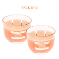 thumbnail image 1 of Freshens Papaya Mandarin Scented Jar Candle, 2 Wick, 14 oz, 40 Hours Burn, Pack of 2, Fruity, 1 of 7