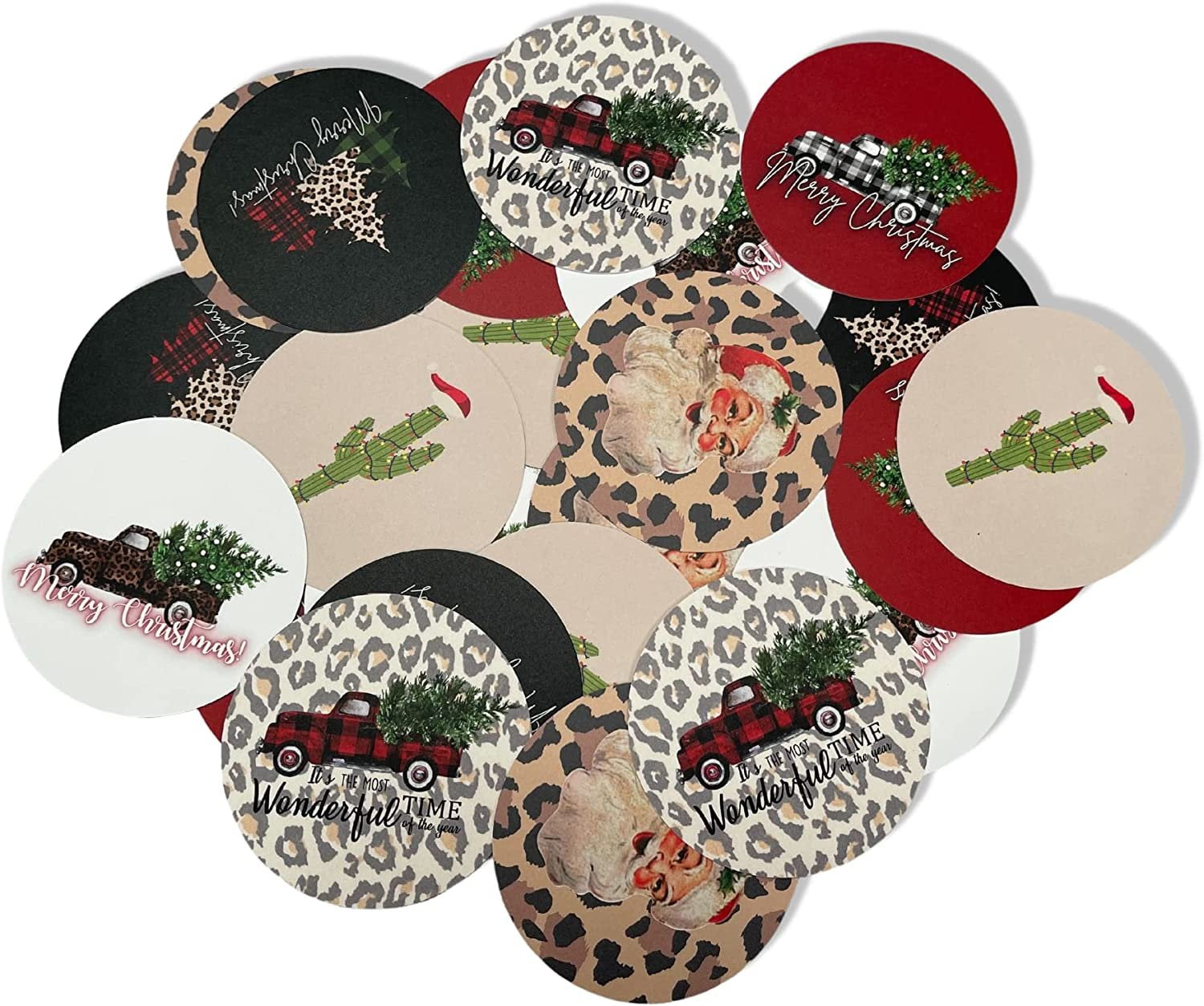 Freshie Christmas Holiday Cardstock Cutouts Rounds 2.5 in Random Mix ...