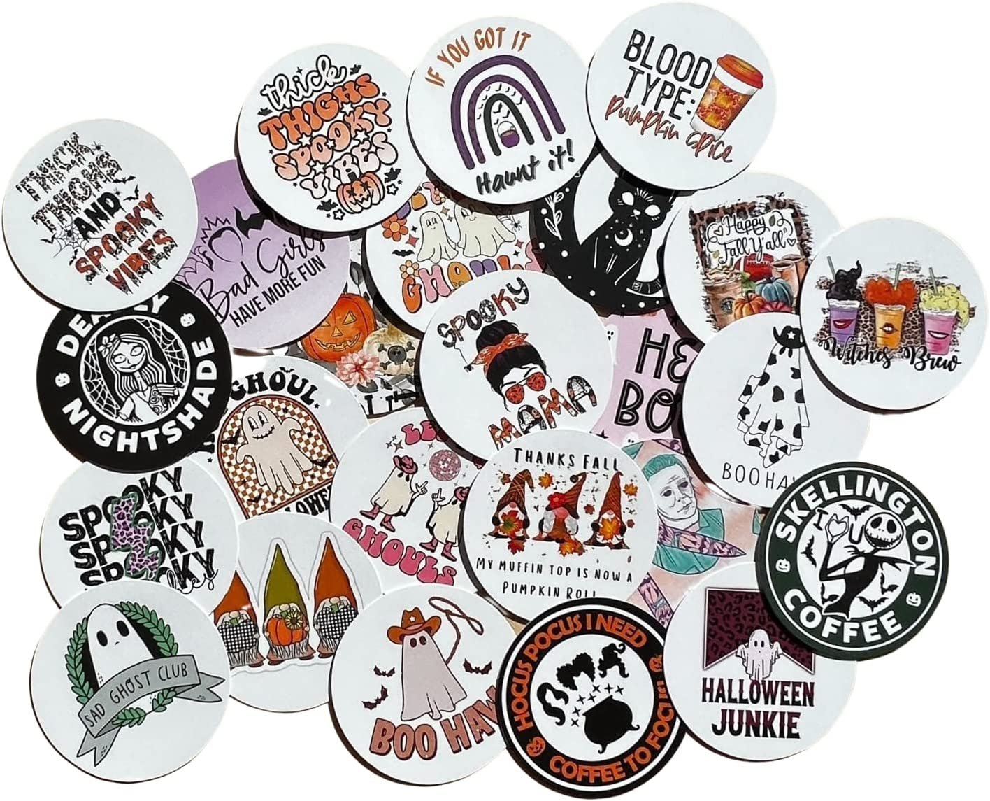 Freshie Fall Halloween Cardstock Cutouts Rounds 3 in Random Mix 12 pk For  Scented Aroma Beads Bake with Mold for Car Freshie Designs, Ghost, Disco  Light, Cowgirl Hat, Coffee Spooky Pumpkins 