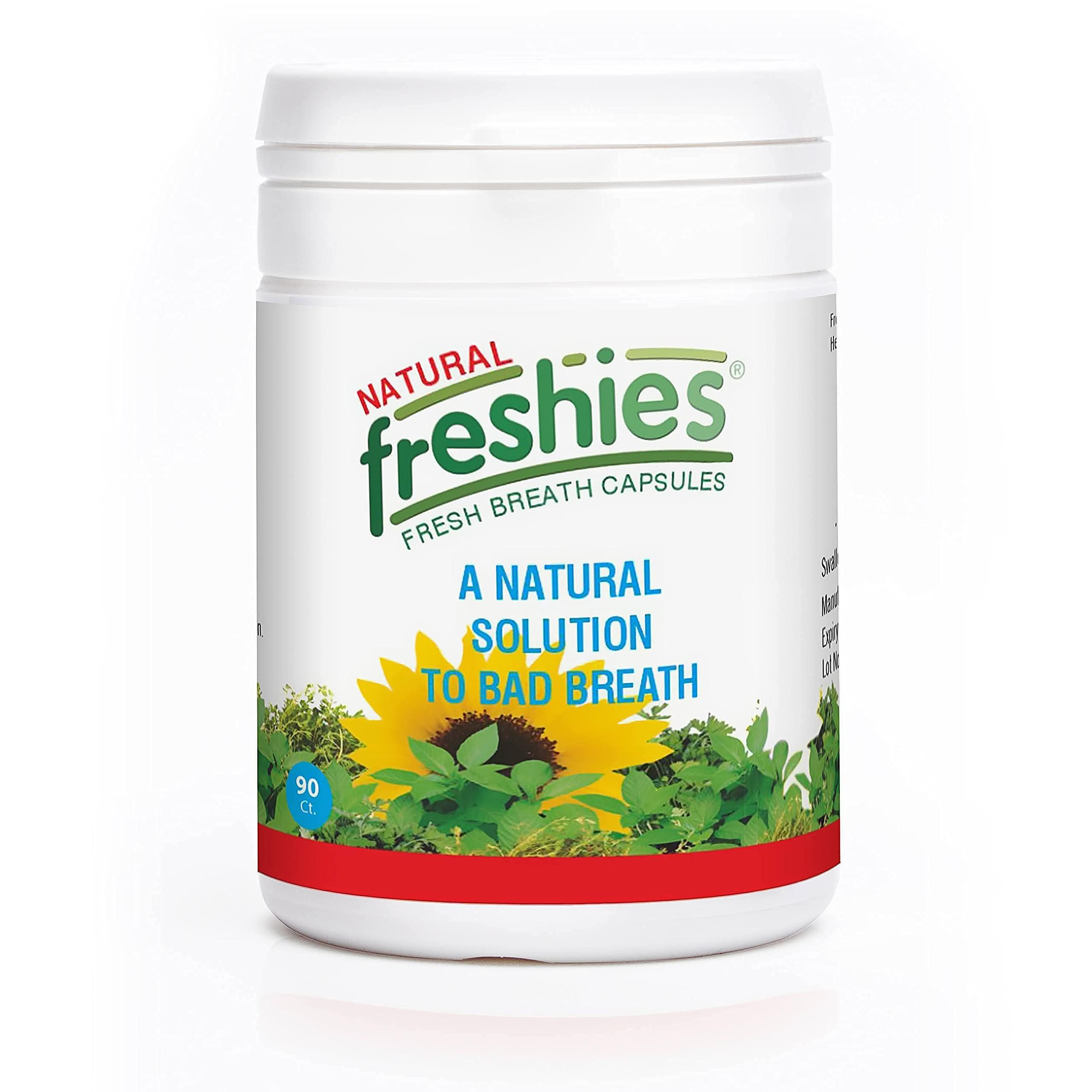 Freshies Gel Capsules for Bad Breath- Organic Peppermint and Parsley Oil Stomach Mint Breath Fresheners- Keto Friendly- Fresh Breath for 3+ hours- 90 count