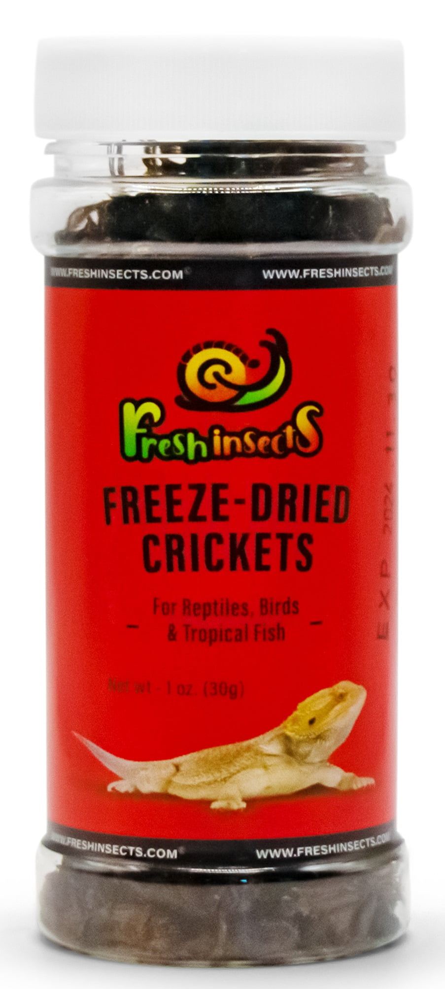 Freshinsects Freeze Dried Crickets Reptile Food or Treats, Vitamin