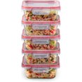 Freshlock 5Pack (4Cup) Glass Food Storage Containers Set, Airtight