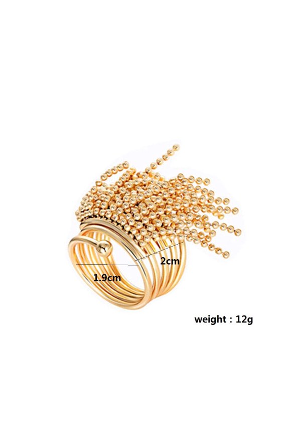 Womens Ear Tassel Ring Japanese Korean Index Finger Ring Alloy Gold Silver Freshly Baked Fashion Ring Jewelry Gift for Her