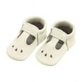 thumbnail image 1 of Freshly Picked First Pair Blanc Mary Jane Moccasin Baby Shoe Newborn, 1 of 1