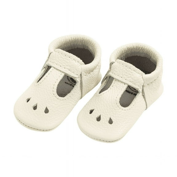 Freshly Picked First Pair Blanc Mary Jane Moccasin Baby Shoe Newborn