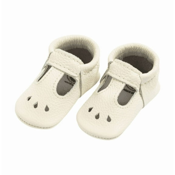 Freshly Picked First Pair Blanc Mary Jane Moccasin Baby Shoe Size 1