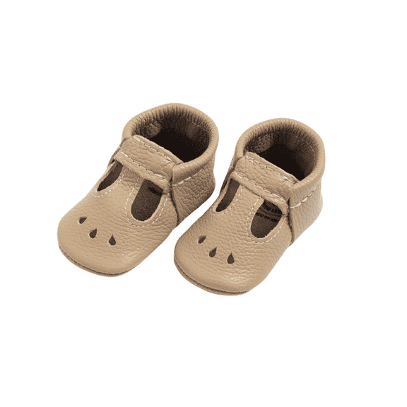 Freshly Picked First Pair Toast Mary Jane Moccasin Baby Shoe Newborn