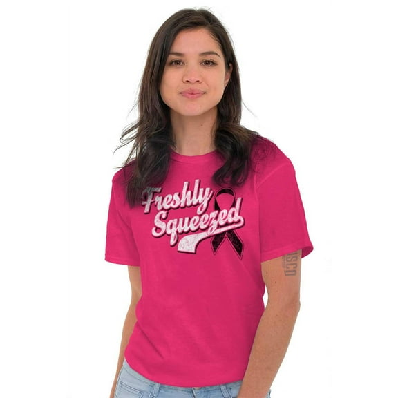 Freshly Squeezed Breast Cancer Aware Women's Graphic T Shirt Tees Brisco Brands S