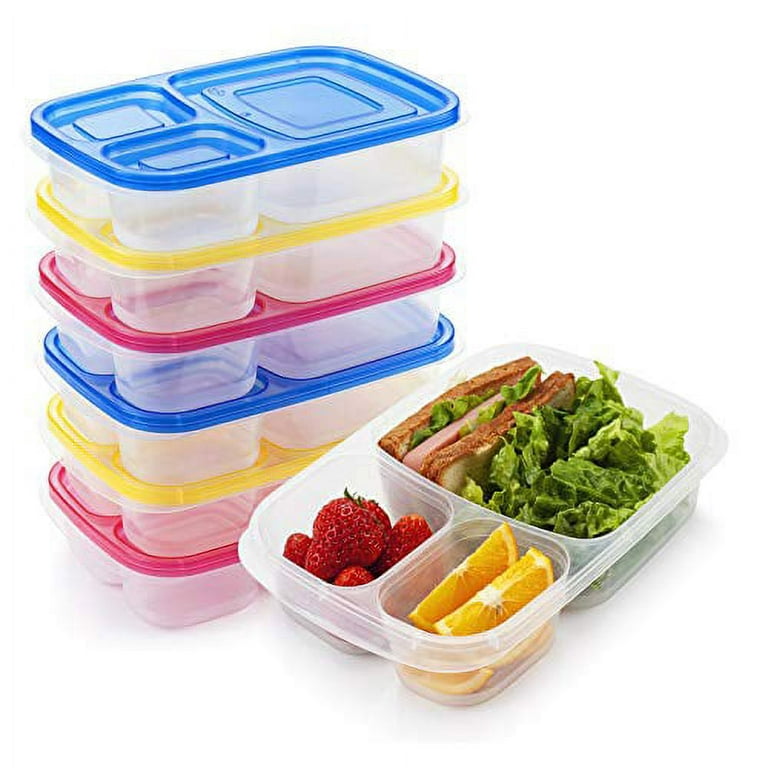 Freshmage Bento Lunch Box Containers, 3 Pack Reusable Microwave