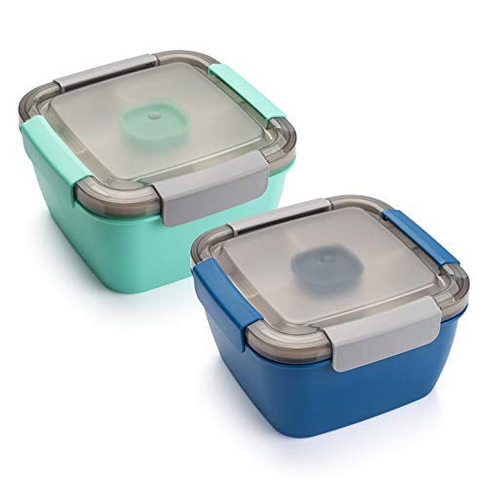 Freshmage Salad Lunch Container To Go, 52-oz Salad Bowls with 3 ...